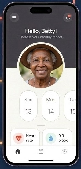 LifeTag companion app with a daily caregiver report